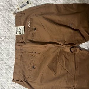 Mens Mountain Khaki slim tailored fit pants in tobacco